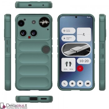 Magic Shield guminis dėklas su kameros apsauga - žalias (Nothing Phone 3) Magic Shield guminis dėklas su kameros apsauga - žalias (Nothing Phone 3)